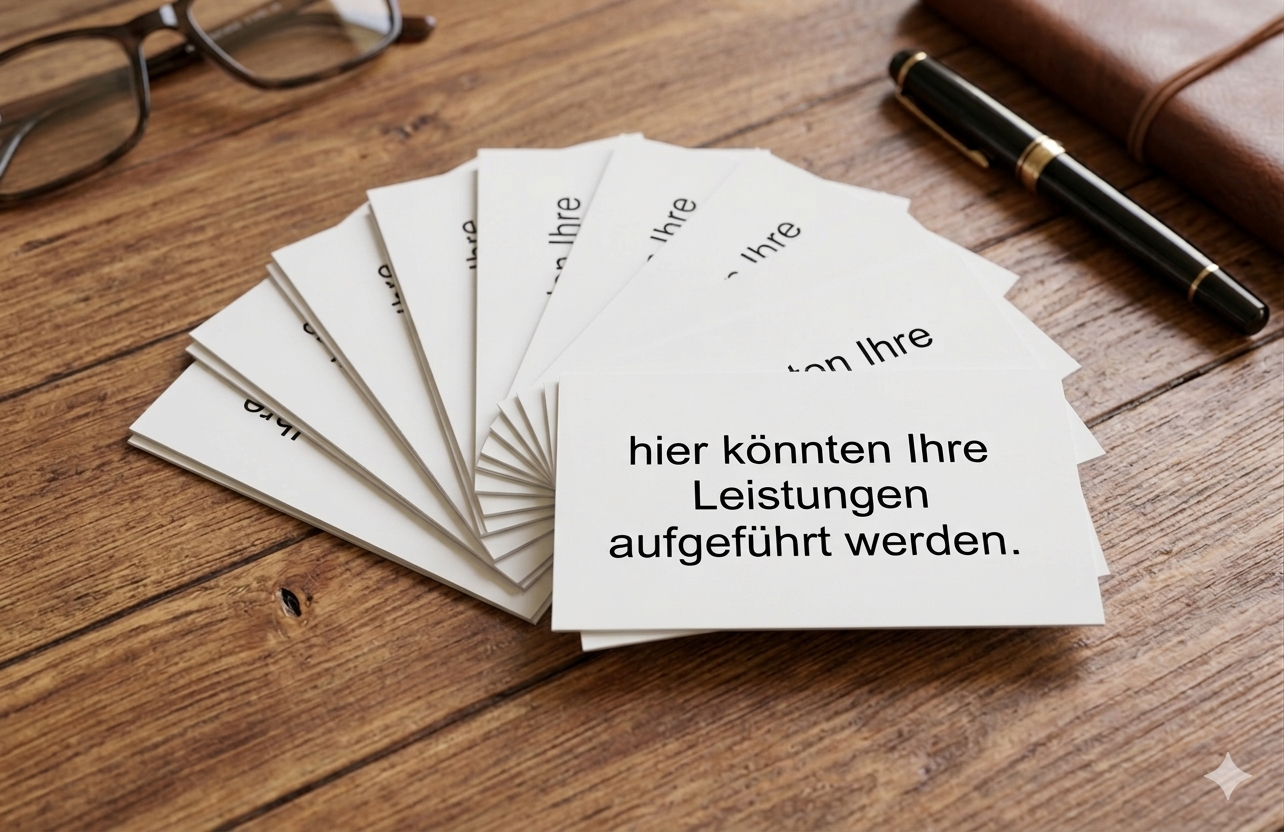 Visitenkarten beidseitig